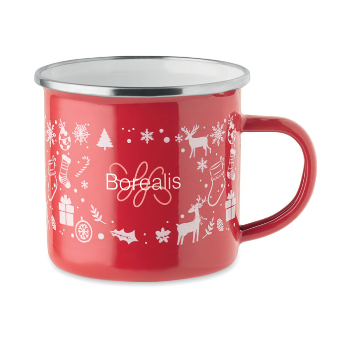 Tazza smaltata natalizia 300ml Rosso item picture 2