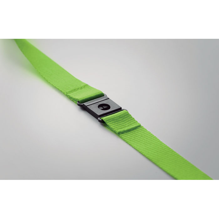 Lanyard in RPET 20 mm Lime item detail picture