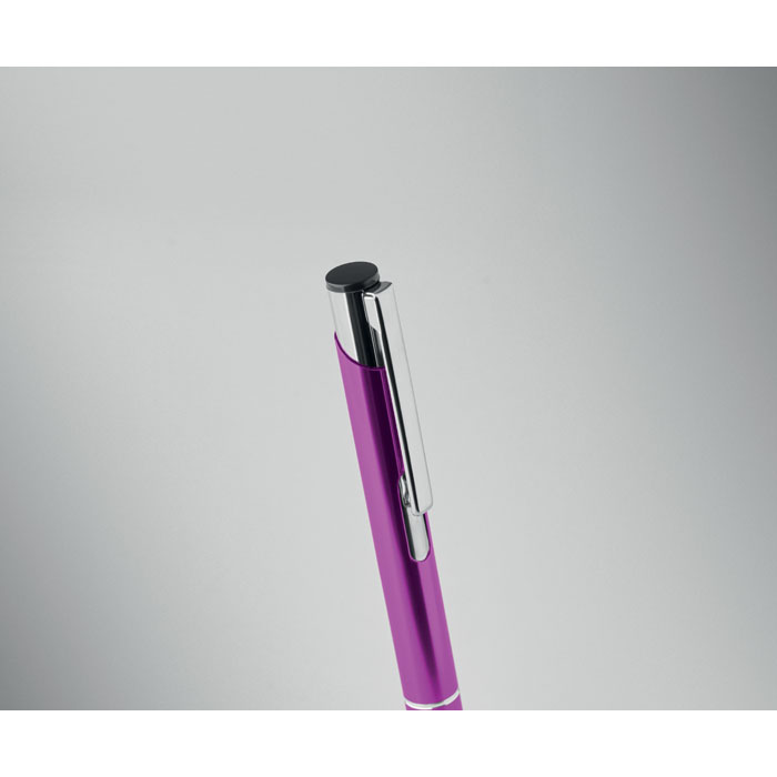Penna a sfera in alluminio Fucsia item picture top