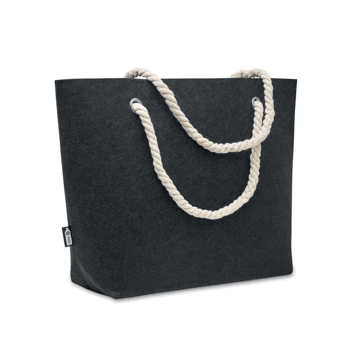 Borsa da spiaggia in feltro RPET Grigio Pietra item picture front