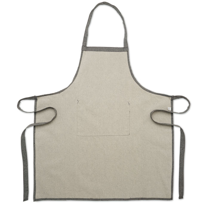 Grembiule da cucina in cotone rici Nero item picture back