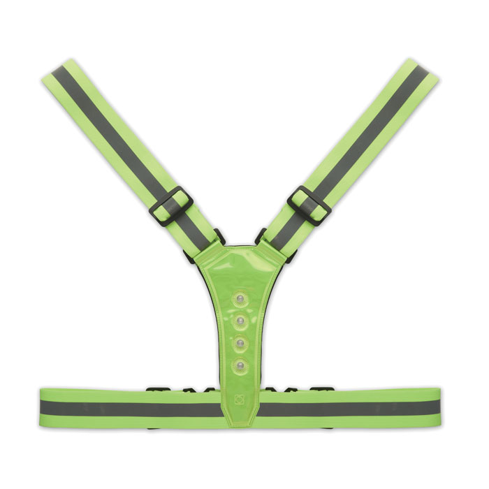 Cintura riflettente con LED Verde Neon item picture back