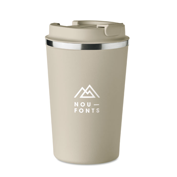 Double wall tumbler 350 ml Beige item picture printed