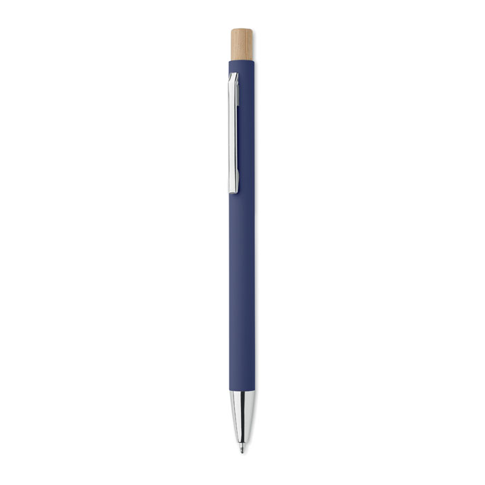 Recycled aluminium ball pen Blu item picture front