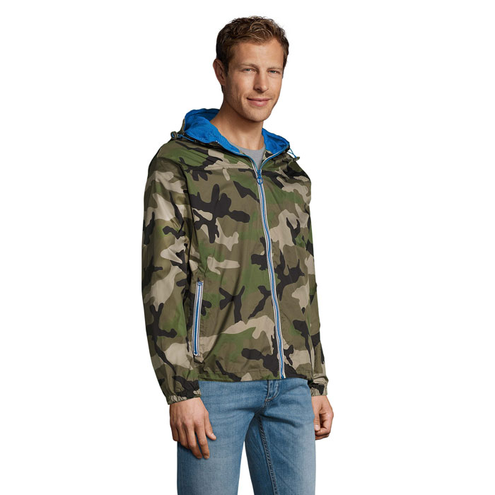SKATE LINED WINDBREAKER Camo/Royal Blue item picture side