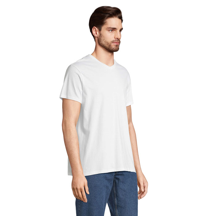 REGENT V V-NECK T-SHIRT Bianco item picture side