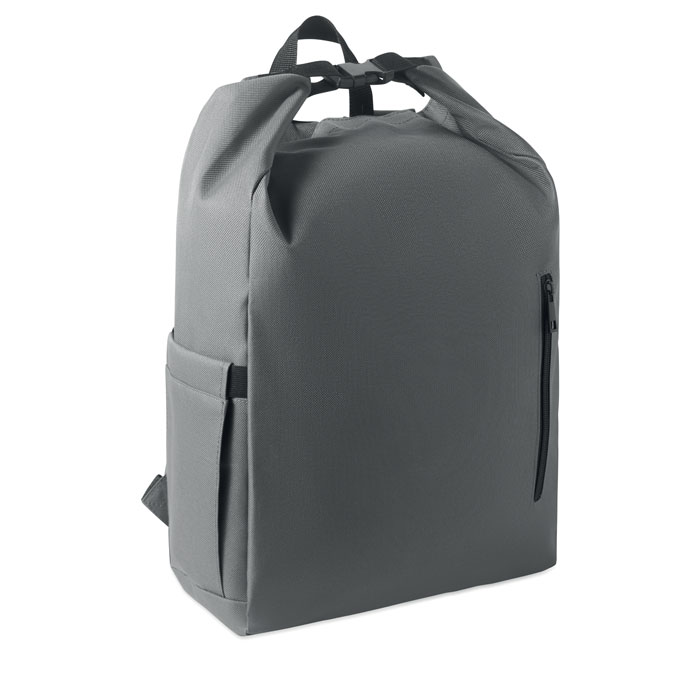 15'' roll top laptop backpack Grigio Pietra item picture front