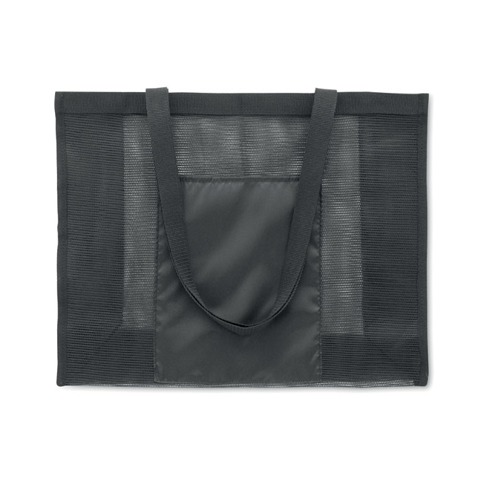 Shopper in rete RPET Nero item picture back
