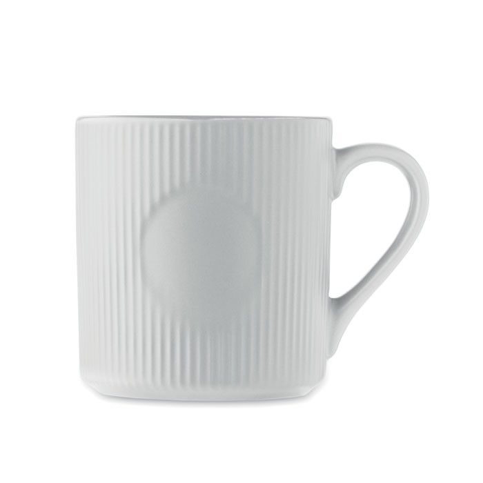 Tazza in ceramica a coste 340 m Bianco item picture top