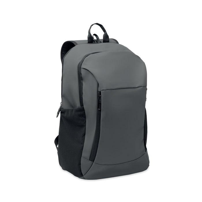 15" soft PU laptop backpack Grigio Pietra item picture front