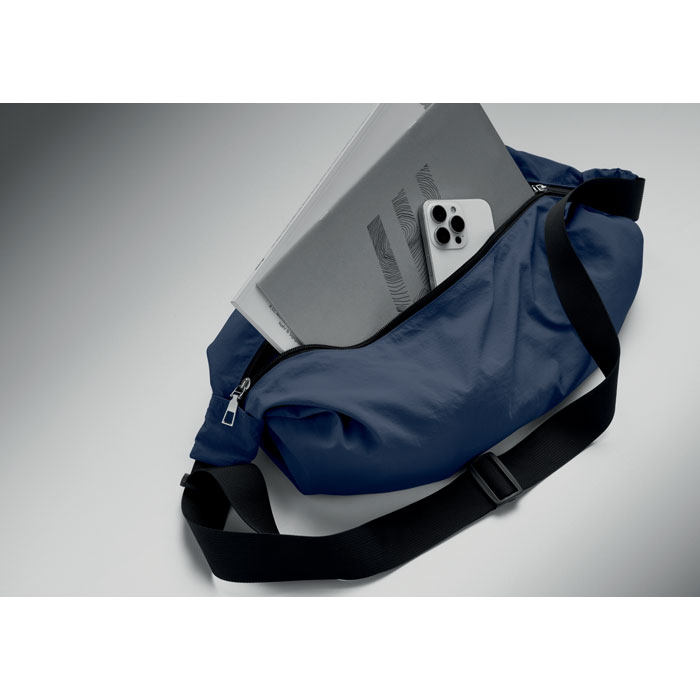 Nylon cross body urban bag Blu item picture top