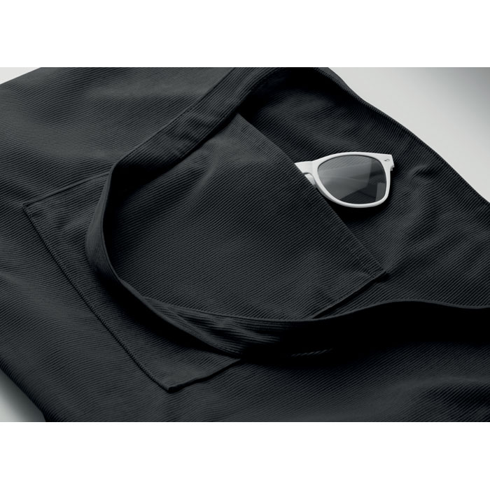 Shopper grande in velluto Nero item detail picture