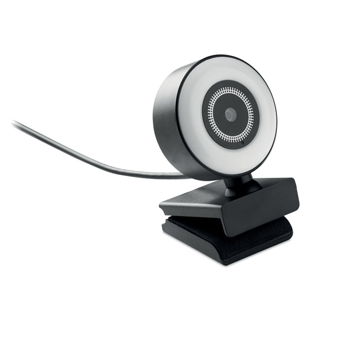 Webcam HD1080P e luce ad anello Nero item picture side