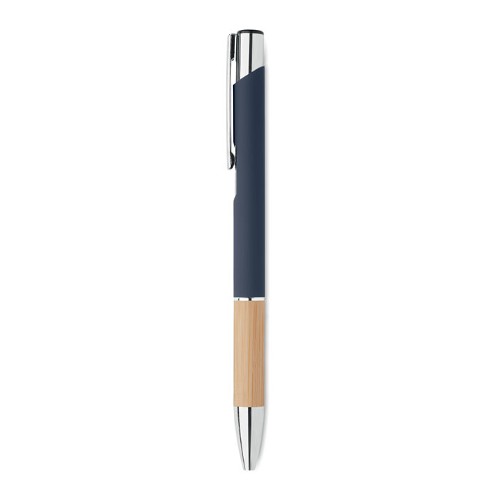 Penna a pulsante in alluminio Blu item picture side