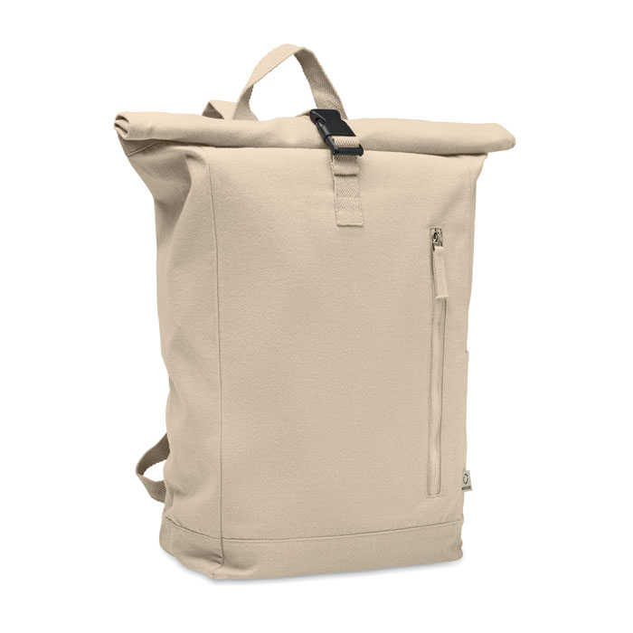 Roll top backpack 390 gr/m² Beige item picture front