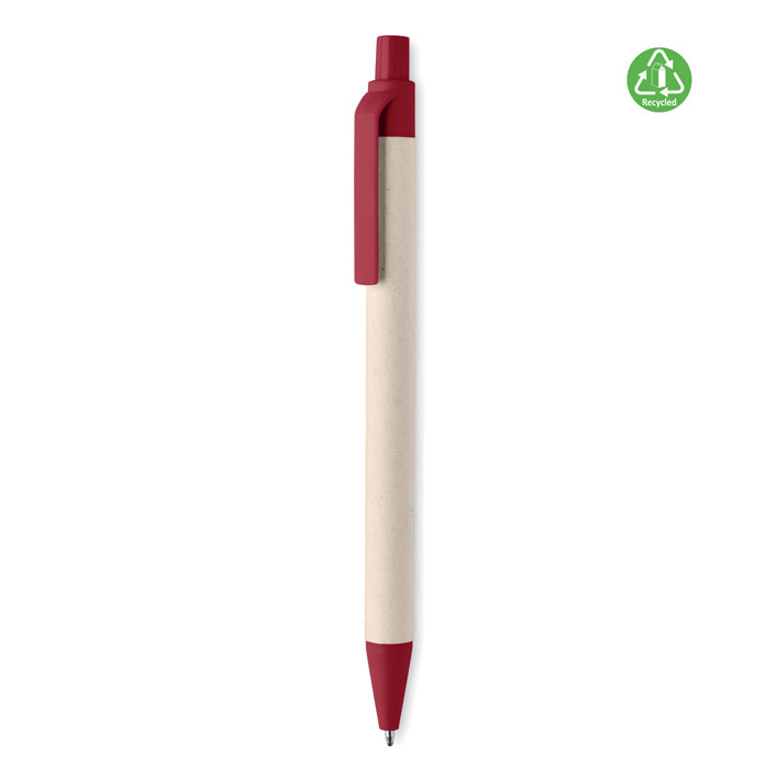 Penna a sfera in carta red item picture front