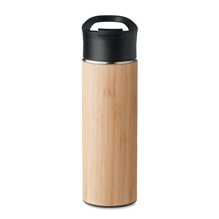 Thermos in bamboo 450ml wood item picture side