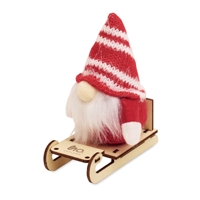 Gnomo su slitta di legno Rosso item picture printed