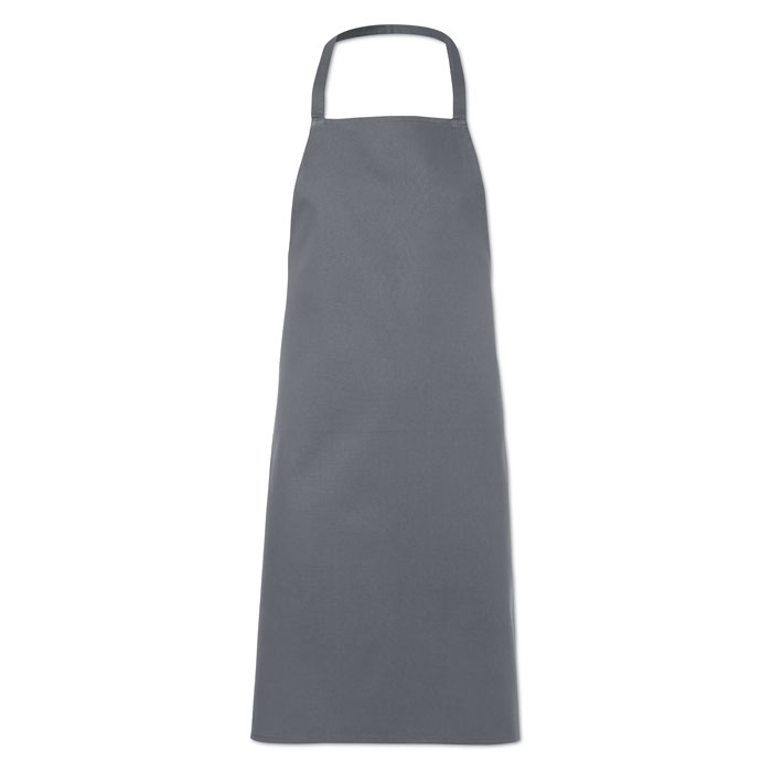 Kitchen apron in cotton grey item picture back