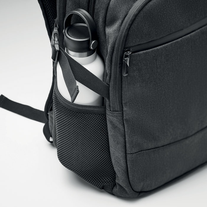 600D RPET laptop backpack Nero item detail picture