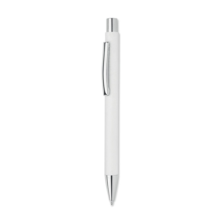 Recycled paper push ball pen Bianco item picture front