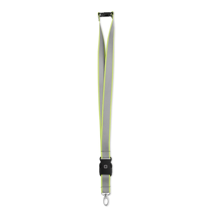Lanyard RPET riflettente Giallo Neon item picture printed