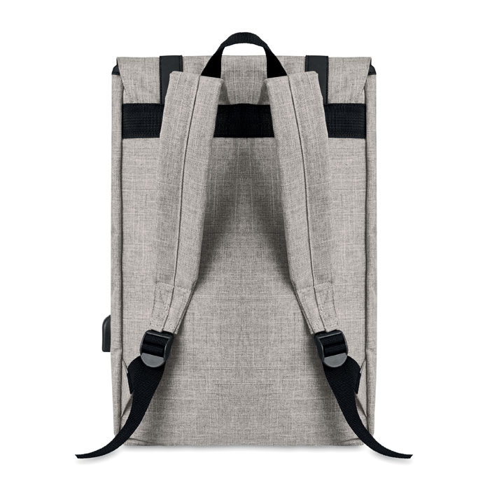 Backpack in 600D polyester Grigio item picture side