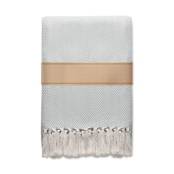 Coperta in cotone riciclato Beige item picture back