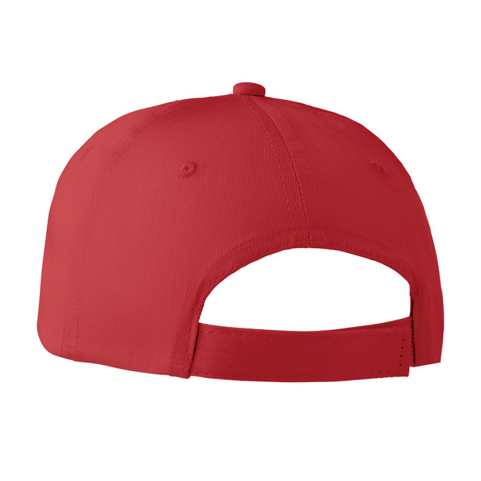 Cappellino da 6 pannelli Rosso item picture back
