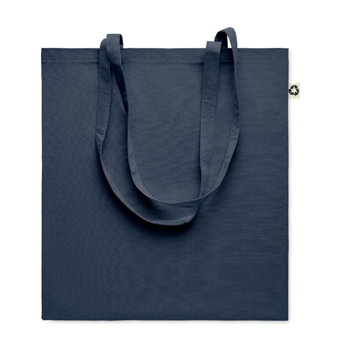 Recycled cotton shopping bag Francese Navy item picture side