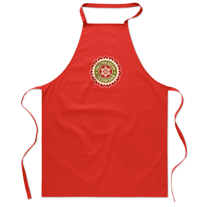 Kitchen apron in cotton Rosso item picture printed