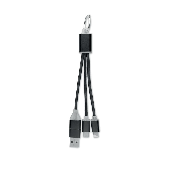 4 in 1 charging cable type C Nero item picture side