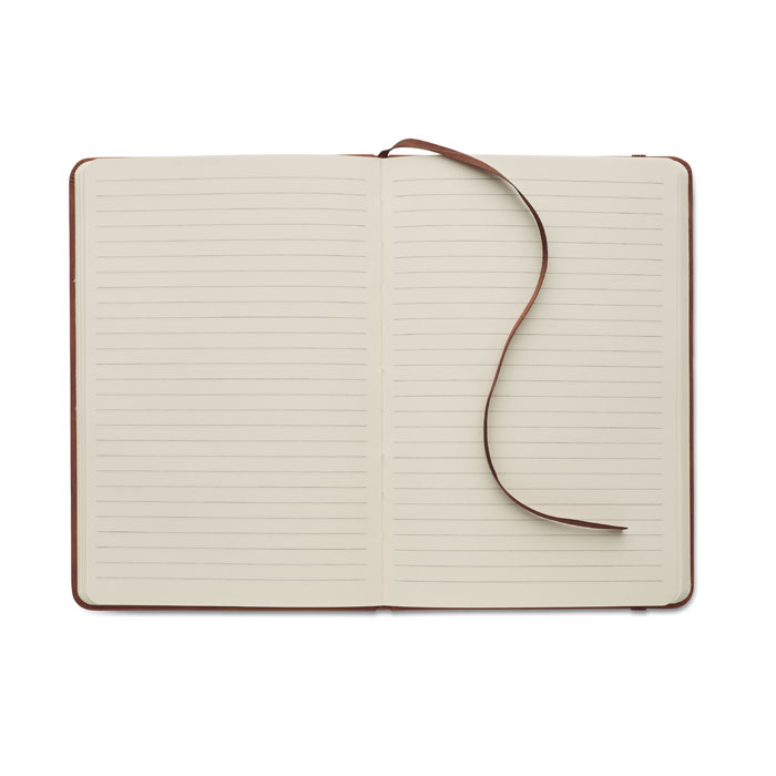 A5 smokey PU notebook Marrone item picture open