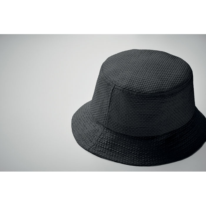 Paper straw bucket hat Nero item detail picture