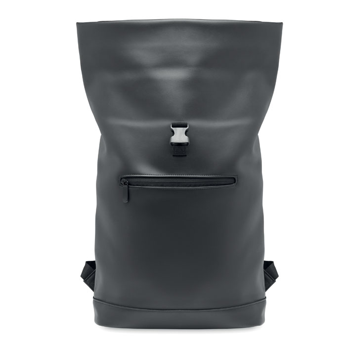Laptop PU Rolltop backpack Nero item picture 2