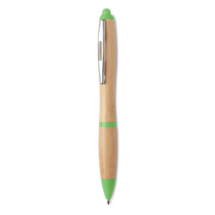Ball pen in ABS and bamboo lime item picture back