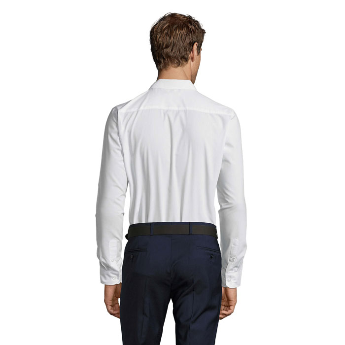 BALTIMORE FIT POPLIN SHIRT Bianco item picture back