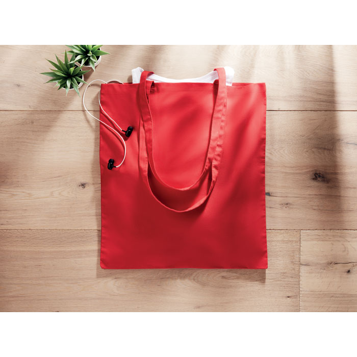 180gr/m² cotton shopping bag Rosso item ambiant picture