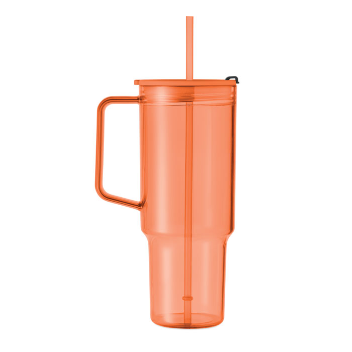 Bicchiere RPET 1200ml Arancio Trasparente item picture side