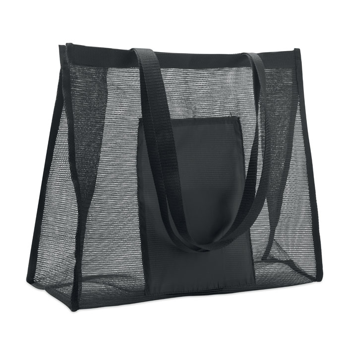 Shopper in rete RPET Nero item picture front