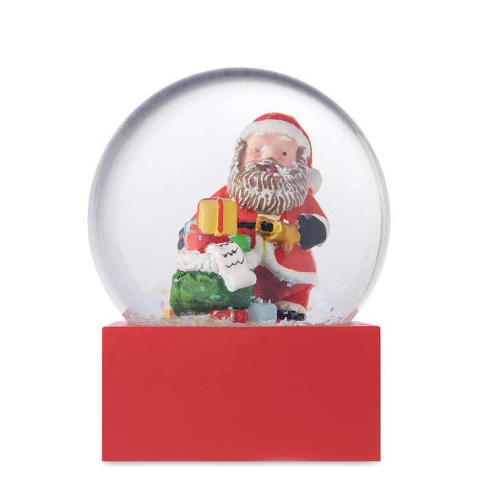 Snow ball glass ornament Rosso item picture back