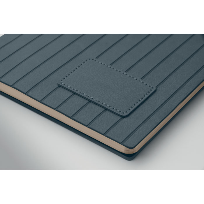 Notebook A5 in PU fumé Blu item picture side