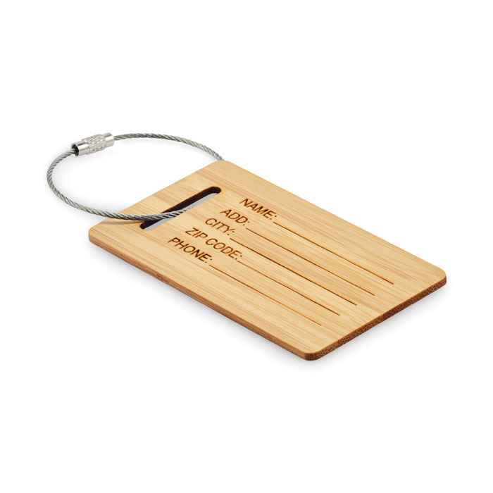 Bamboo luggage tag Legno item picture front