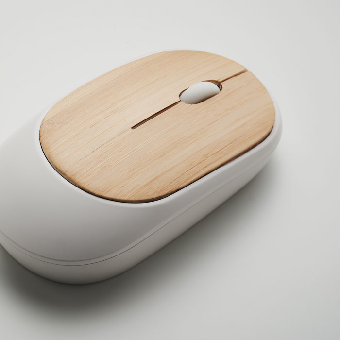 Wireless mouse in bamboo Bianco item detail picture