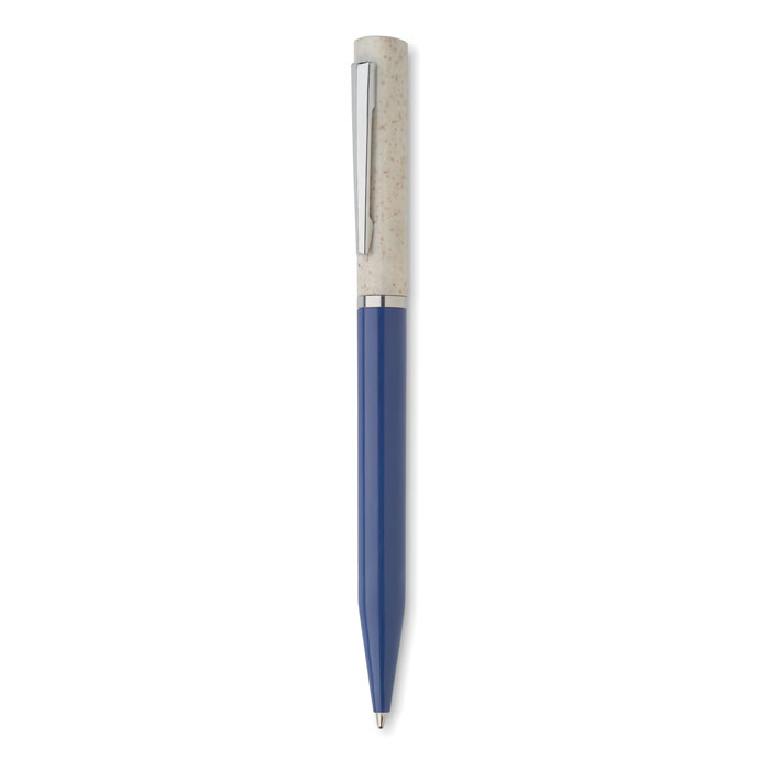 Wheat straw/ABS twist pen Bianco/Blu item picture front