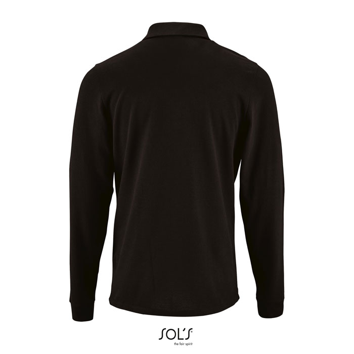 PERFECT UOMO LSL POLO 180g Nero / Nero Opaco item picture back