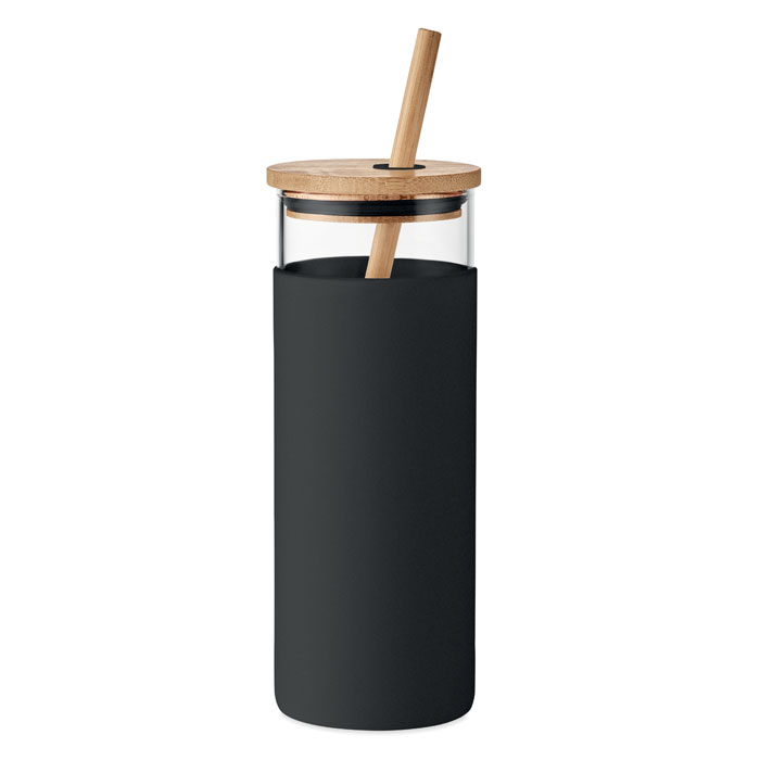 Bicchiere in vetro 450ml black item picture front