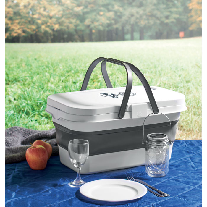 Cestino da picnic pieghevole Bianco item picture printed