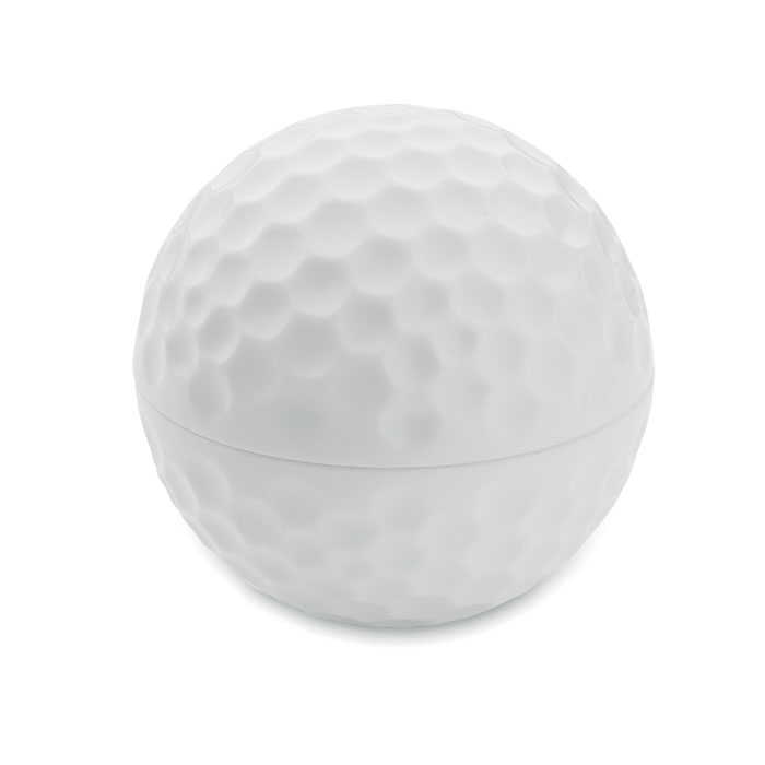 Lip balm in golf ball shape Bianco item picture open