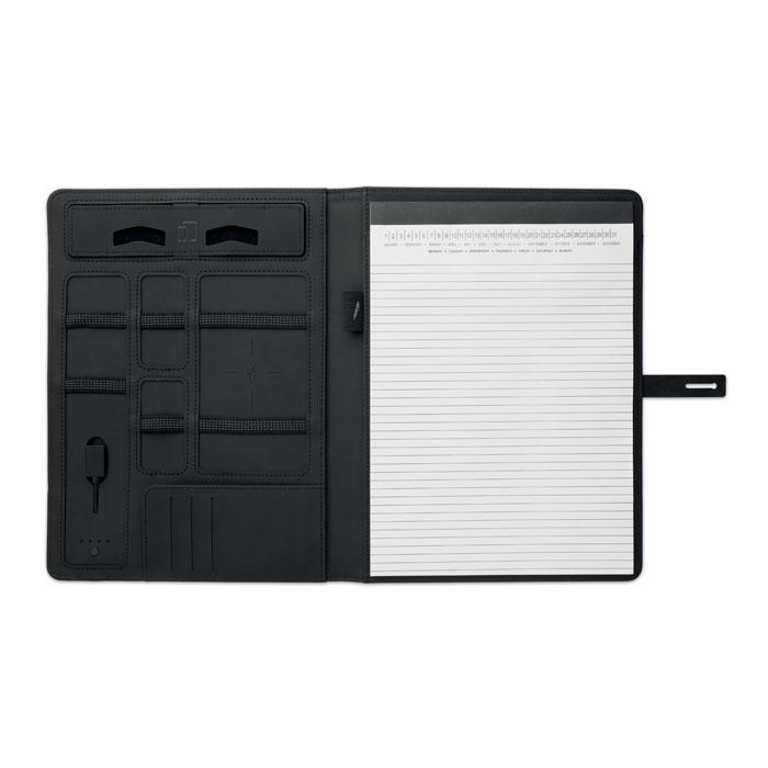 Blocco A4 con powerbank Nero item picture side